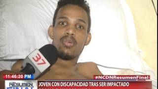 Joven con discapacidad tras ser impactado de bala clama por ayuda
