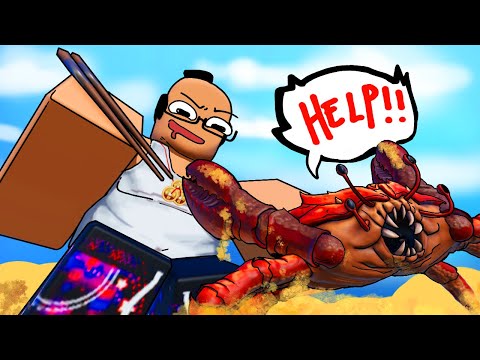 JUN RONG EATS THE CRAB BOSS..