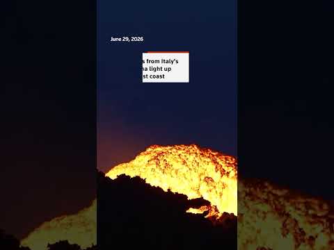 Video Thumbnail: Italy's Mount Etna erupts