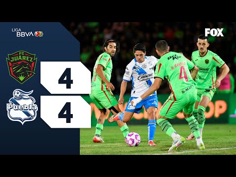JUÁREZ 4-4 PUEBLA | RESUMEN | LIGA MX | APERTURA 2025 | JORNADA 15