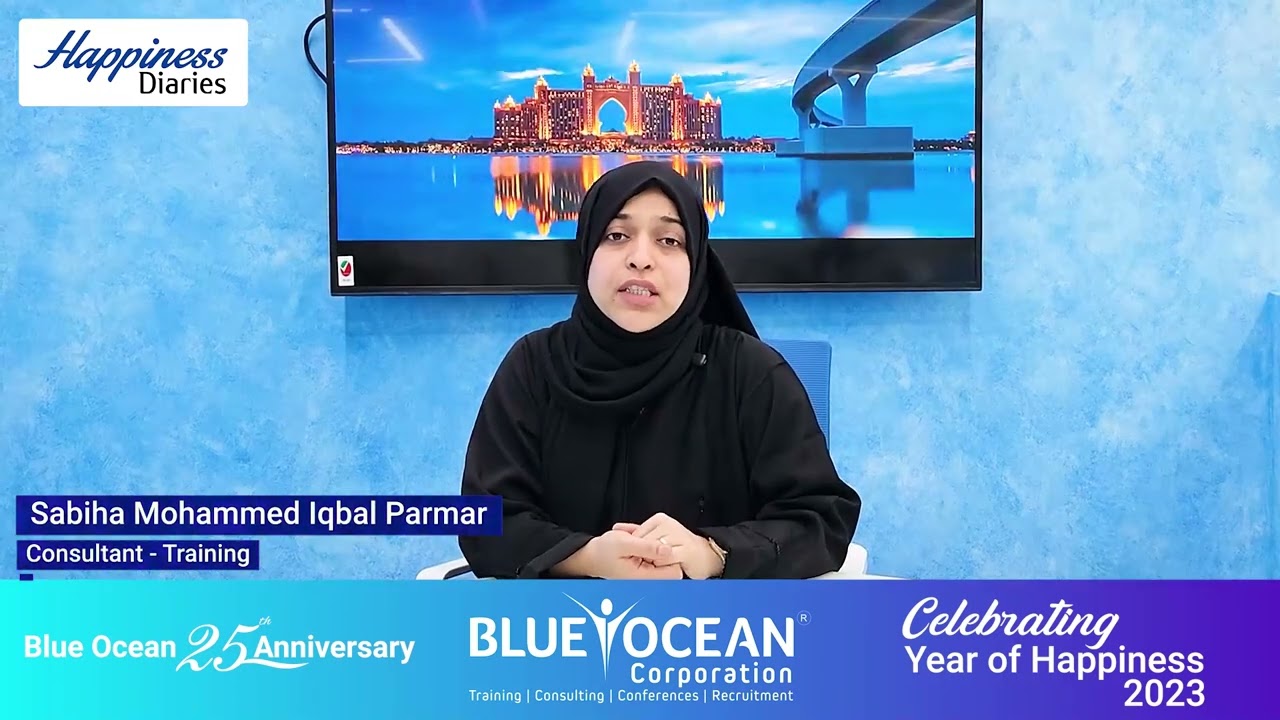 Blue Ocean Corporation Happiness Diaries 2023 - Sabiha Parmar