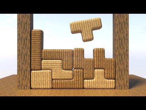 C4D Alchemy - Minecraft Softbody Tetris Wooden Edition
