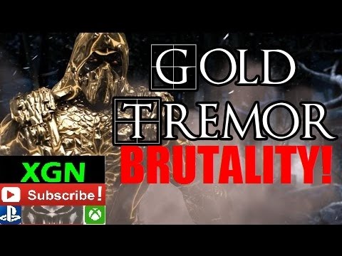 Mortal Kombat X Tremor It's Me Tremor Brutality with Gold skin active