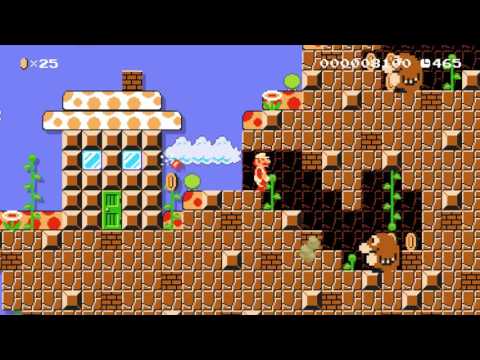 Red Hills World 2-1 Fall Leaves ~ from KarovBurns ~ SUPER MARIO MAKER Gameplay RAW