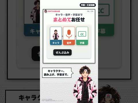 台本から、キャラが話すショート動画を作ります イメージ1