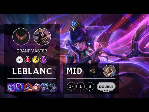 LeBlanc Mid vs Corki - KR Grandmaster Patch 12.2