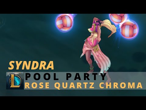 Pool Party Syndra Rose Quartz Chroma - League Of Legends