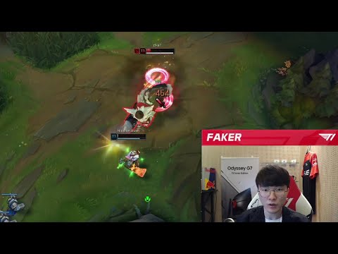 T1 Faker Tristana 1vs1 Gnar solo-kill