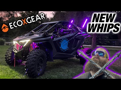 Installing the NEW EcoXGear Extreme Whip Lights On My RZR Pro XP...& Man Do They Look Good!!!!