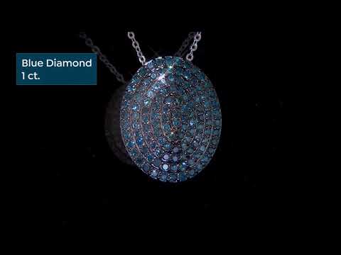 Colleen Lopez 1ctw Diamond Oval Pendant with Chain