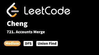 YouTube video 'LeetCode 721. Accounts Merge'