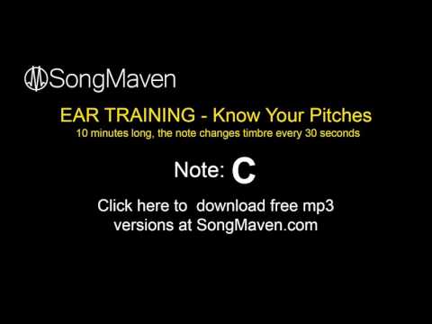 Perfect Pitch Training Tones, 10 Minutes Long - Note = "C"