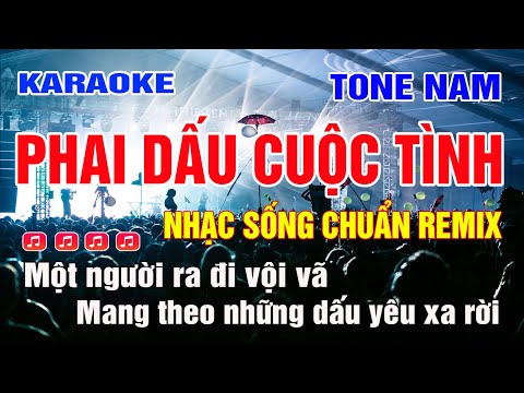Karaoke Phai Dấu Cuộc Tình Tone Nam Remix | Hay nhất