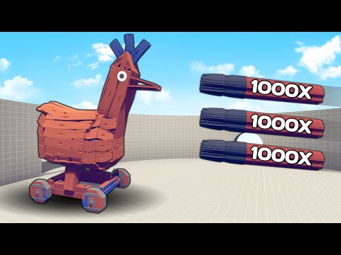 TROJAN CHICKEN vs 1000x OVERPOWERED UNITS | TABS - Totally Accurate Battle Simulator