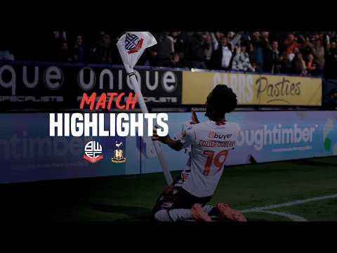 FC Bolton Wanderers 1-0 AFC Association Football Club Bradford City