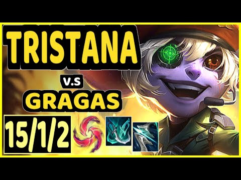 TRISTANA vs GRAGAS - 15/1/2 KDA MID GAMEPLAY - EUW Ranked MASTER