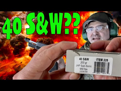 40 S\u0026W the Best Carry Round? Underwood 200 gr Subsonic JHP Wastes 9mm!!