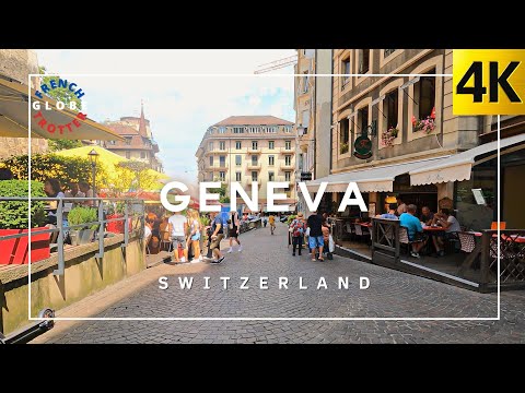 SWITZERLAND GENEVA Tour 4K🇨🇭Secret passages — Place du Bourg-de-Four— English Garden— Lake Jet d'Eau