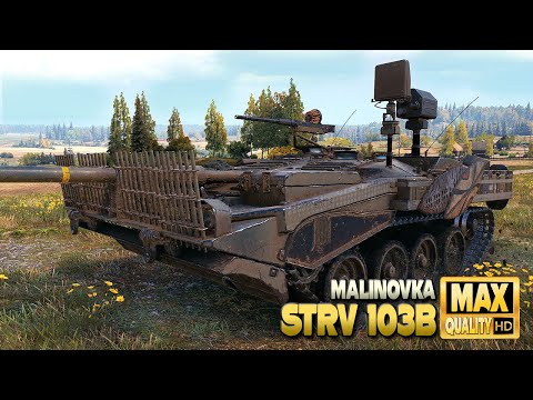 "Strv 103B" nutzt die bestmögliche Position auf Malinovka - World of Tanks