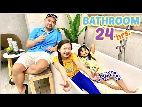 STAY IN THE BATHROOM FOR 24 HOURS CHALLENGE | KAYCEE & RACHEL in WONDERLAND FAMILY