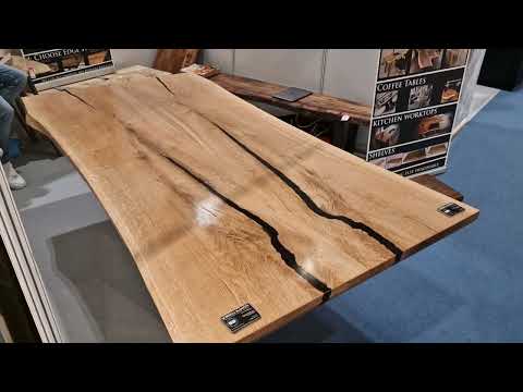 Beautiful French oak live edge dining table by Sorrell & Smith - £12,000