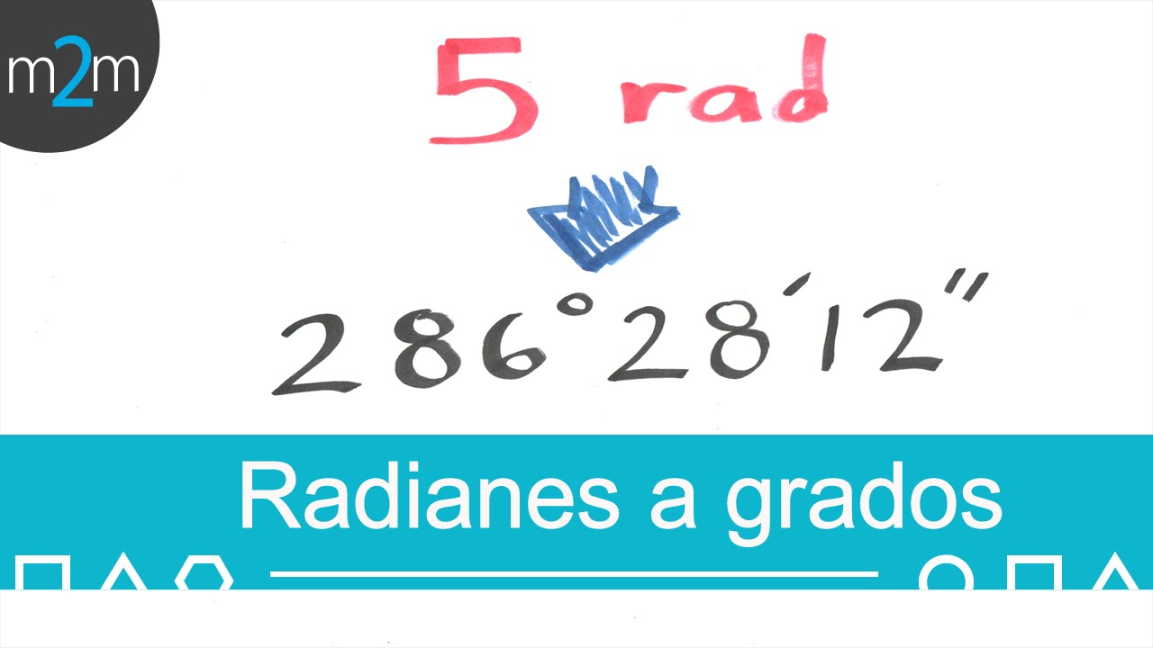 Convertir radianes a grados con minutos y segundos│ejercicio 1