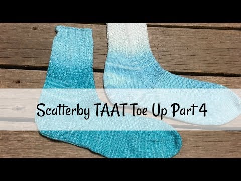 Scatterby Socks TAAT Toe Up Part 5  -  The Leg & Bind Off