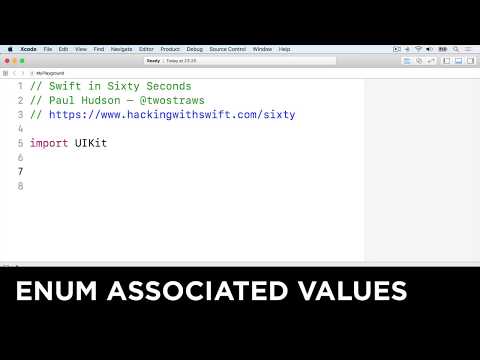 Enum associated values – Swift in Sixty Seconds