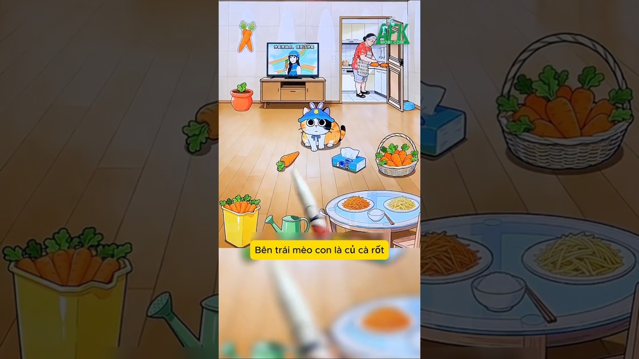 Giúp mèo tìm ra tất cả cà rốt