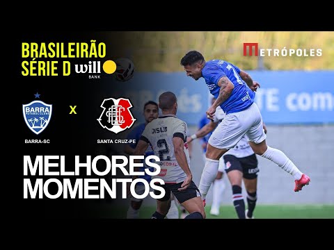 Confira melhores momentos de BARRA-SC 0 X 0 SANTA CRUZ-PE pelo Brasileirão Série D Will Bank