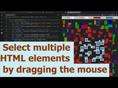Select Multiple Html Elements By Dragging The Mouse Javascript Tutorial