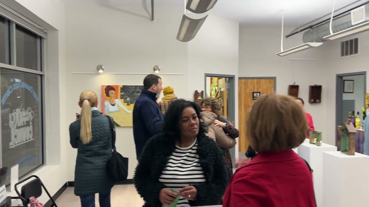 Walk Through of Kathleen Heron Art Pieces in Front Gallery of the West Orange Arts Center part 1/2