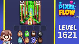 Pixel Flow Level 1621 Solution Walkthrough