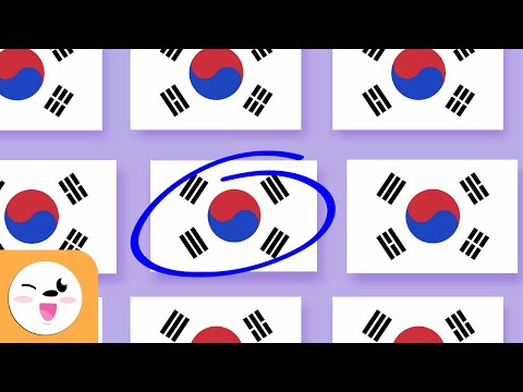 ASIA - Encuentra la bandera diferente - Banderas de Asia - Atención visual para niños