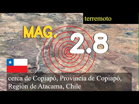😱🚨  Terremoto cerca de Copiapó, Provincia de Copiapó, Región de Atacama, Chile actualizaciones en vi