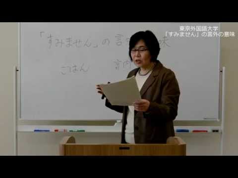 [東京外国語大学：国際日本研究］谷口龍子准教授「すみません」の言外の意味