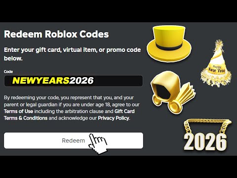 ALL NEW YEARS 2026 Roblox Promo Codes For FREE ROBLOX Items & FREE UGC LIMITEDS 2026 (UPDATED)