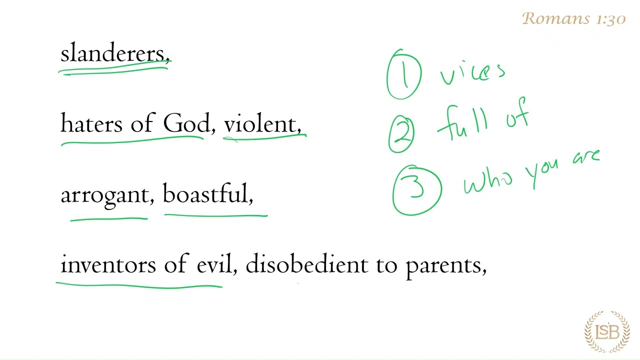 BTV: Romans 1:30