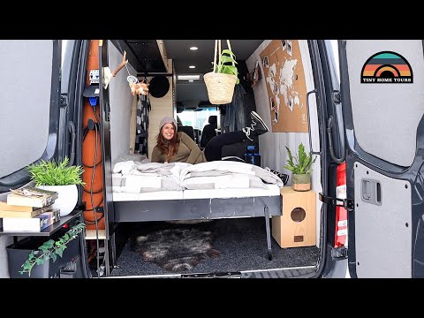 Spacious Sprinter Van W/ Murphy Bed + Toilet & Shower - Tiny House Living