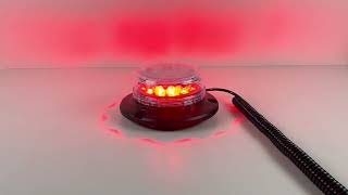 LED maják, 12-24V, 12x3W viacfarebný, magnet 