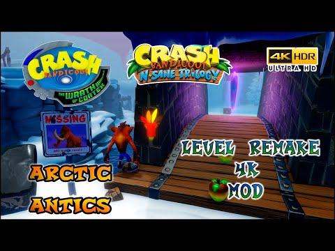 Crash Bandicoot N. Sane Trilogy  [Mod] | [Arctic Antics] Level Remake | Walkthrough [Complete] 4K