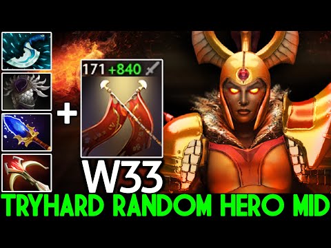 W33 [Legion Commander] Try Hard Randomed Hero Mid Game is so Hard Dota 2