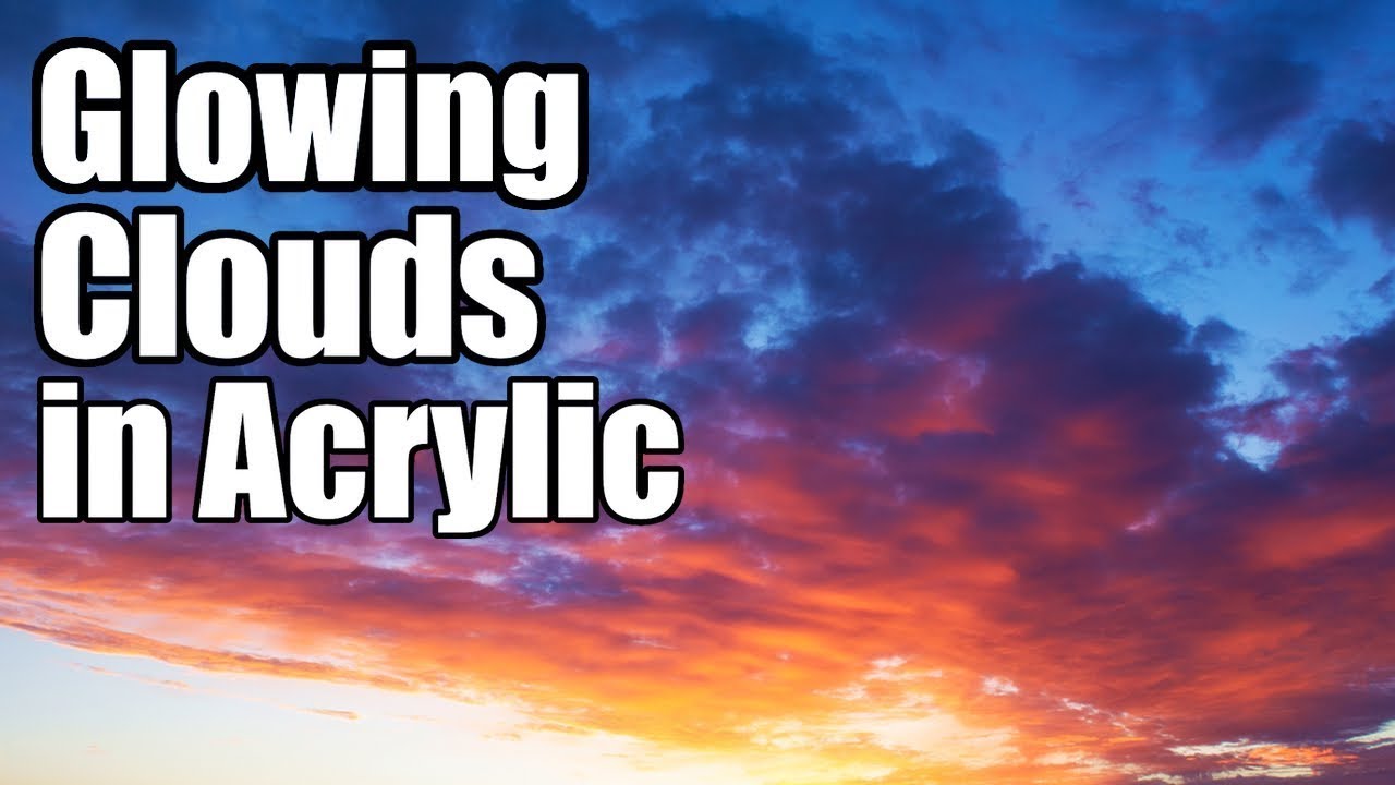 Glowing Sunset Clouds 🌟🎨 How to paint acrylics techniques  for beginners: Paint Night at Home