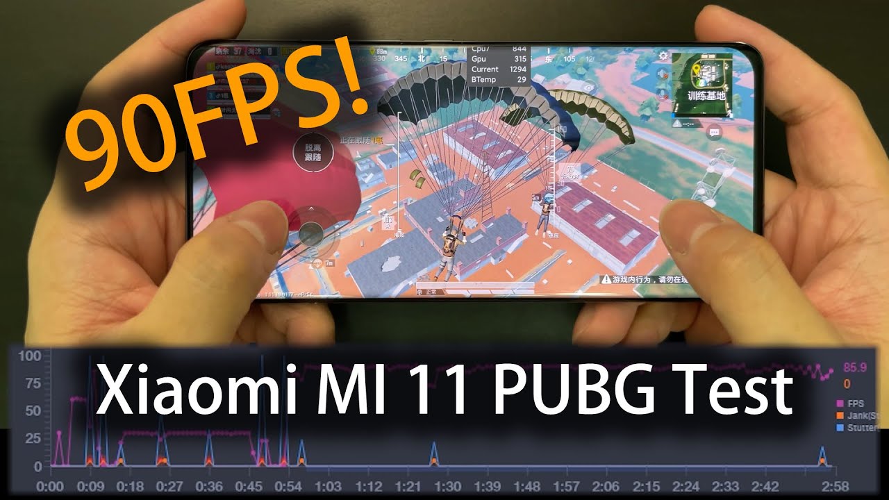 90FPS! Xiaomi Mi 11 PUBG Mobile Gaming FPS Test, Snapdragon 888 Smooth Gameplay
