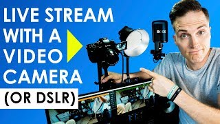 How to Live Stream with a Video Camera or DSLR  (Live Streaming Setup Tour)