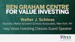 2008 Ivey Value Investing Classes Guest Speaker: Walter J. Schloss video