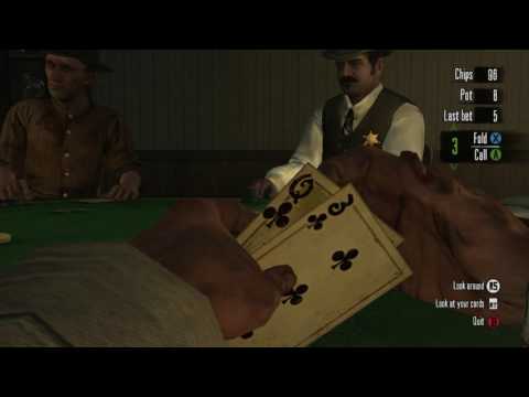 Red Dead Redemption - John Marston Plays Poker at MacFarlane Ranch Gameplay Sequence Xbox One