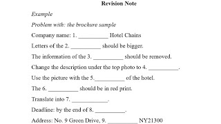 IELTS real exam listening | Part 1 Revision Note