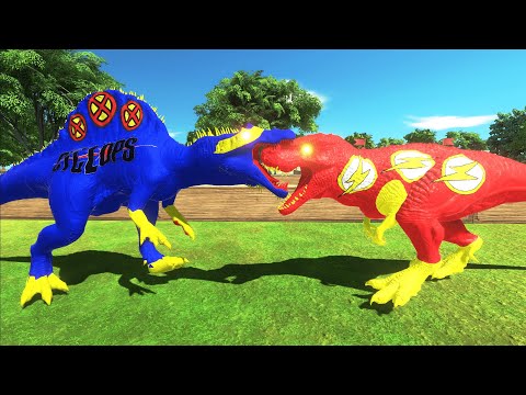 CYCLOPS SPINOSAURUS FOREST DEATH RUN - Animal Revolt Battle Simulator