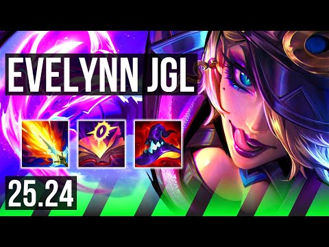 EVELYNN vs XIN ZHAO (JGL) | Good KDA: 18/1/6 | KR Master | 25.24